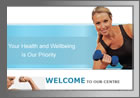 Image of a banner for a fictional fitness centre